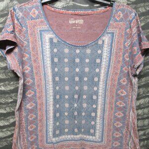 Lucky Brand Bandana Boho Tee